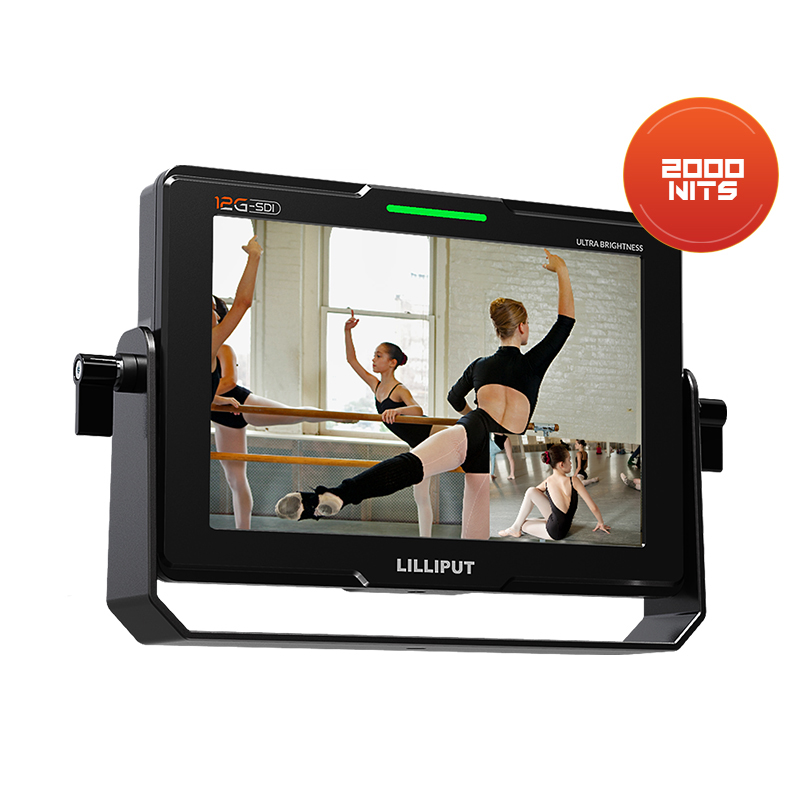 Q7-12G: 7 inch 2000nits 12G-SDI Ultra Brightness On-Camera  Monitor