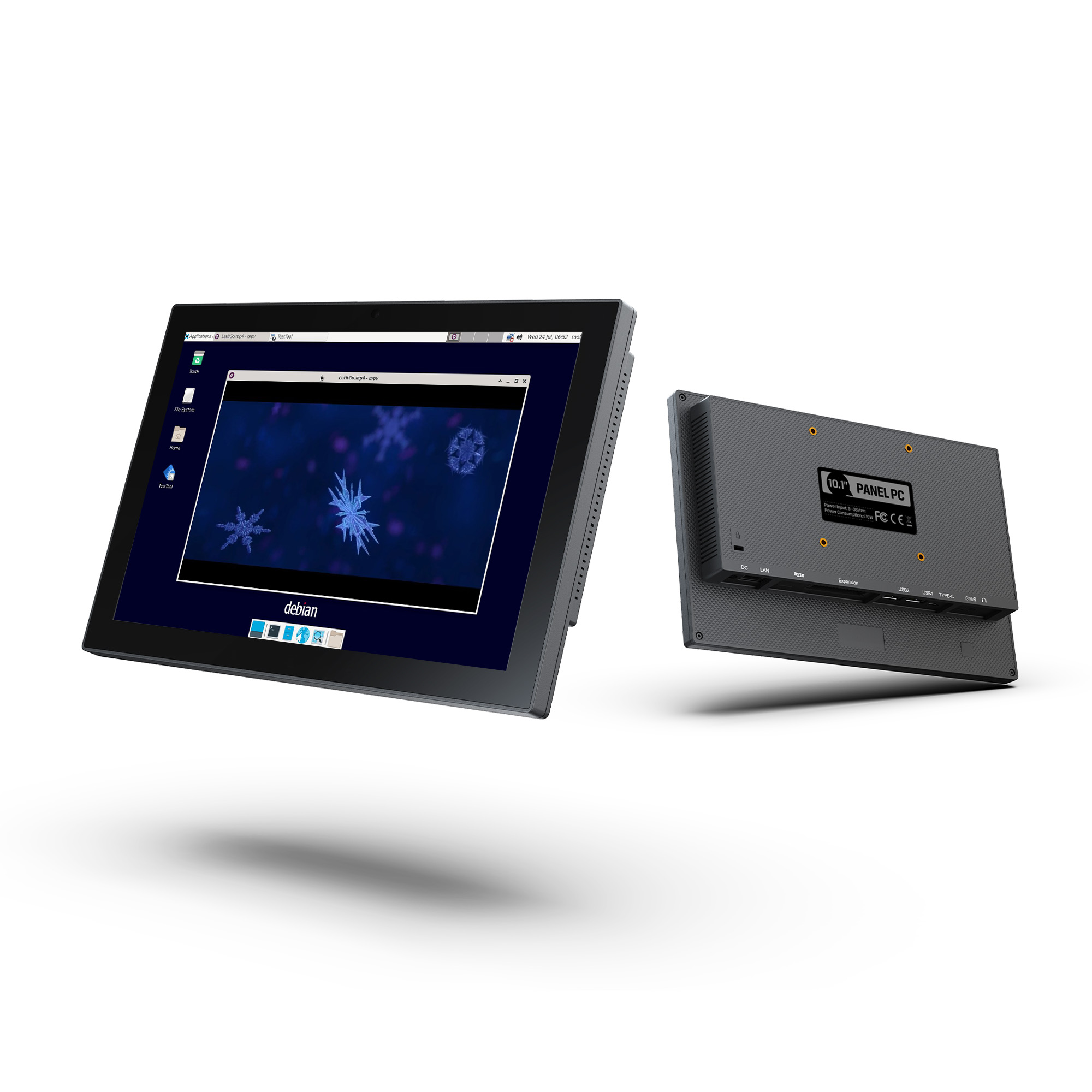 PC-1010RL 10.1" High brightness Linux Touch Screen Industrial Panel PC