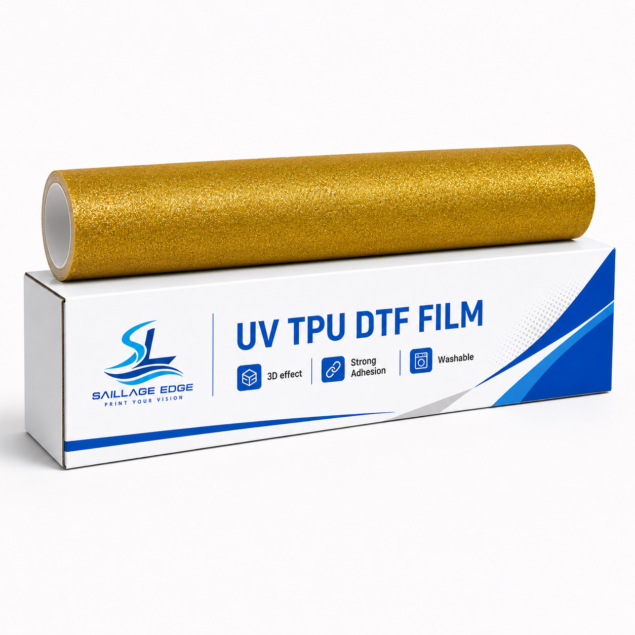 Glitter Gold 3D UV TPU DTF FILM