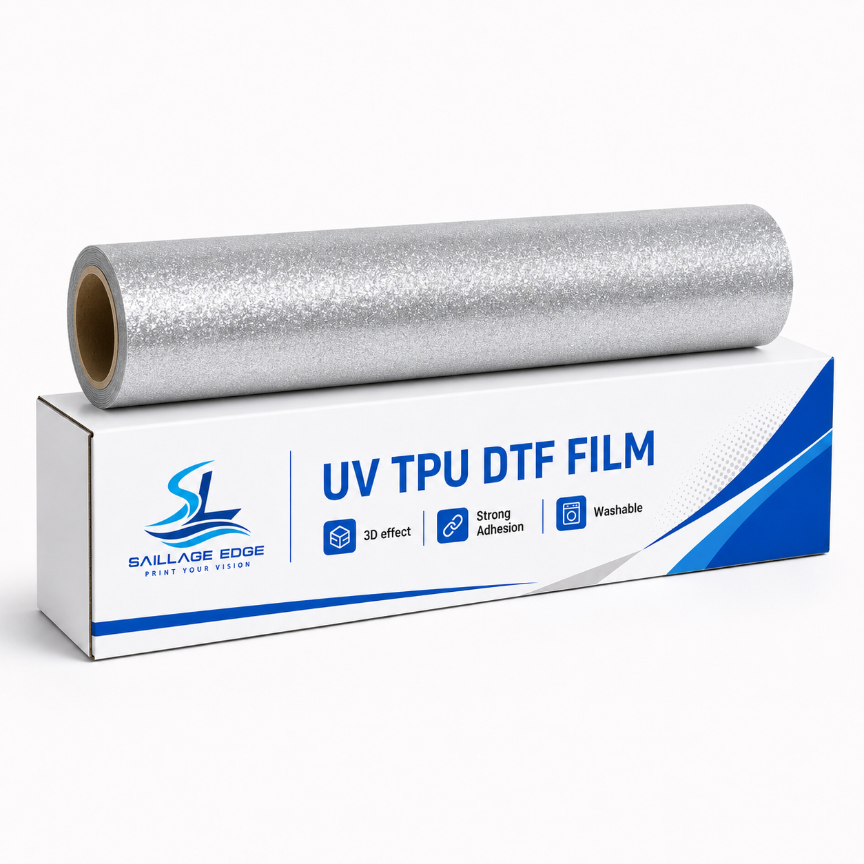 Glitter Silver 3D UV TPU DTF FILM