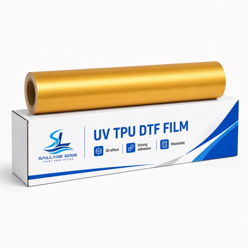Matte 3D Metallic Gold TPU DTF Film