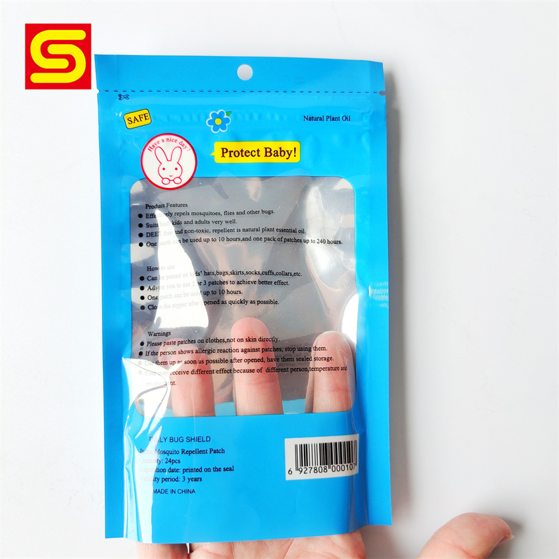Custom Plastic Bag for Mosquito Repellent Patch Packaging- Three Side Seal Pouch