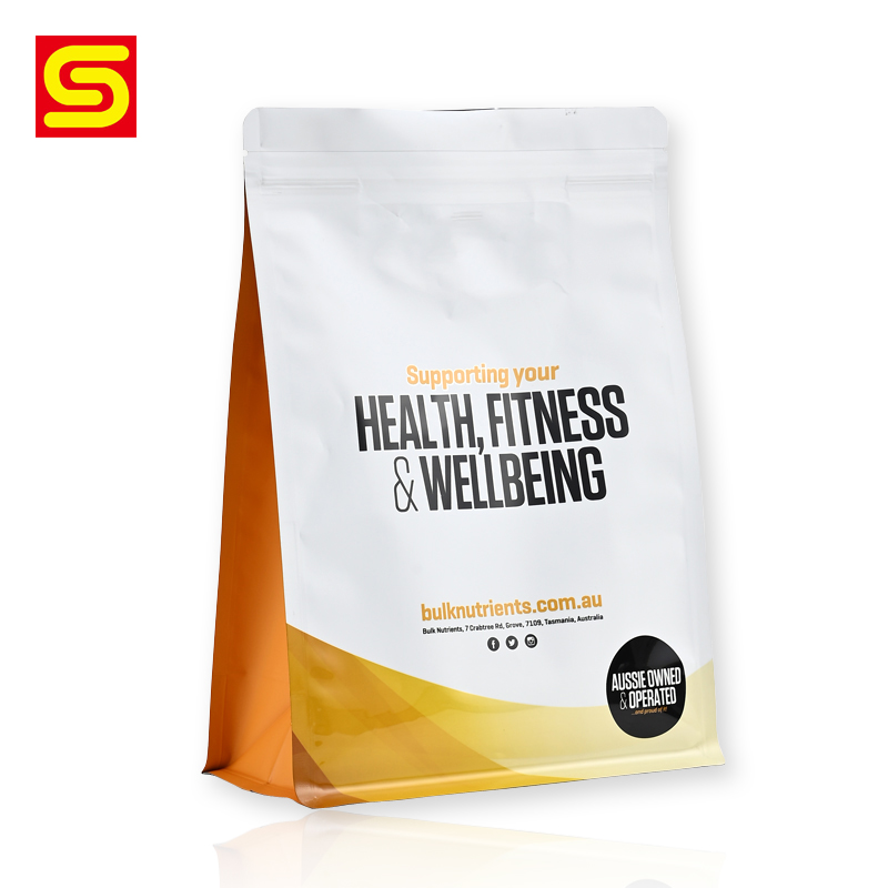 Flat Bottom Aluminum Foil Bag for Protein Powder Packaging