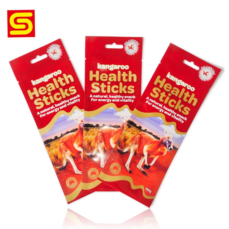 Three Side Seal Pouch For Snack Sticks Packaging