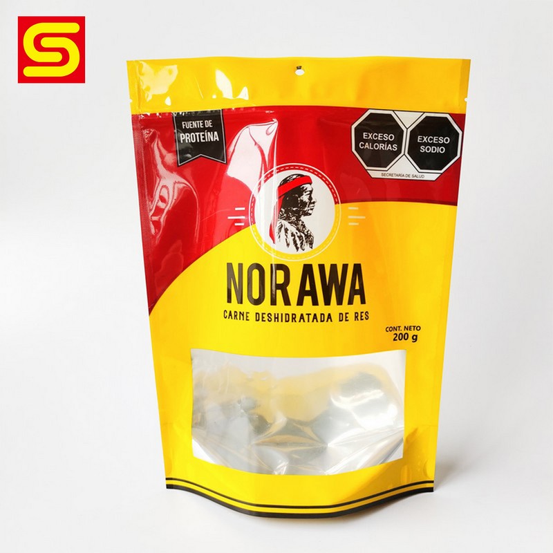 High Barrier Stand Up Pouch Bag For Beef Jerky Packaging