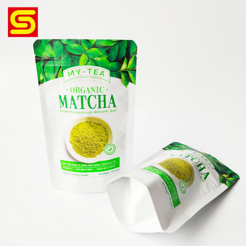 Stand Up Bag For Green Tea Powder Packaging
