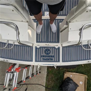 Custom Pre-Cut EVA Anti-Slip Mat for Yacht Swim Platform & Cockpit