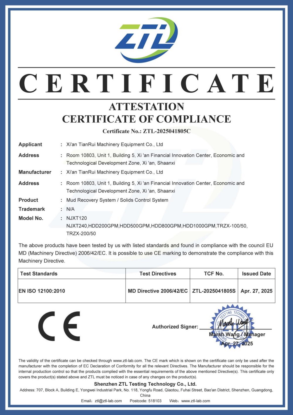 Product Certifications (6)