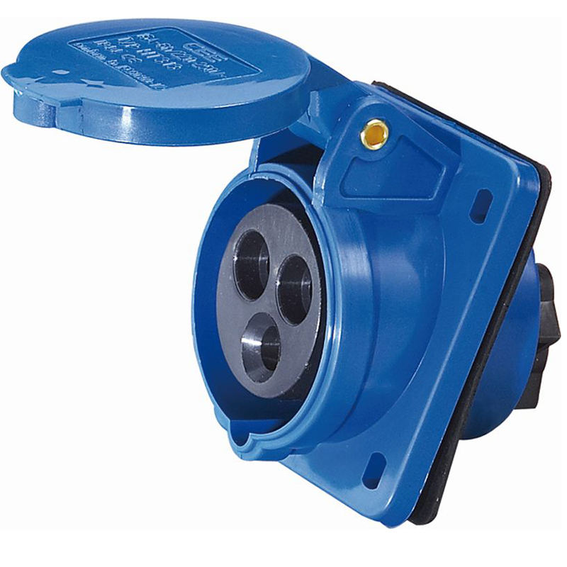 DT413 DT423 BLUE PANEL MOUNTED INDUSTRIAL SOCKET(ANGLE)
