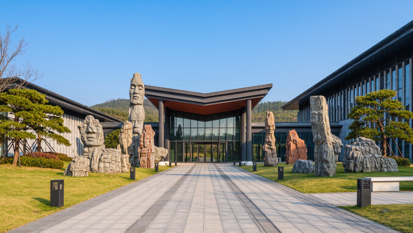 Rugged Stone Sculpture for Scenic Architecture