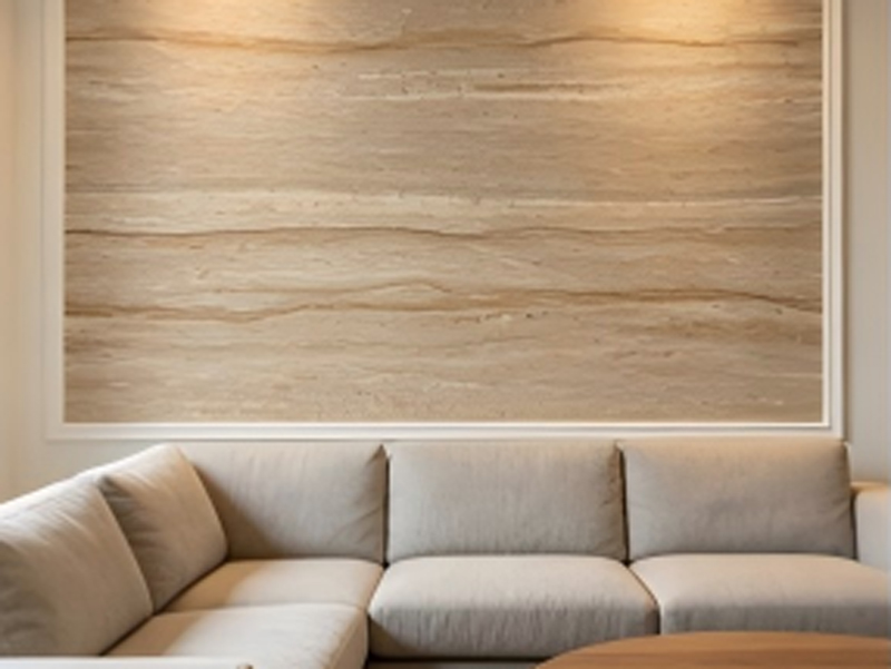 Golden Brown Thick Grain Travertine F...