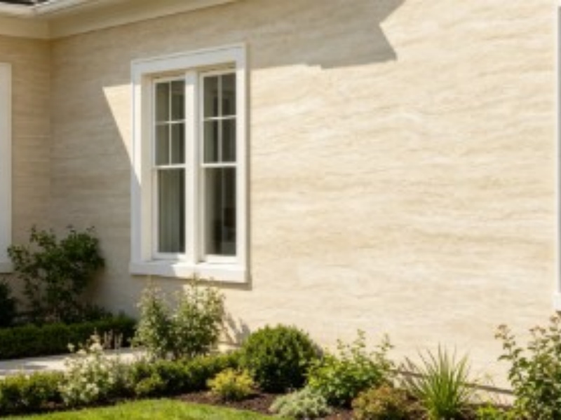 Light Yellow Travertine Flexible Ston...