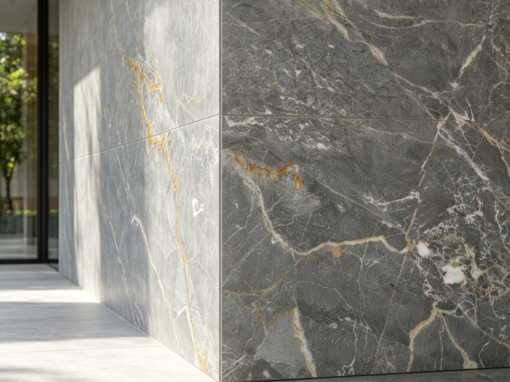 Medium Grey Golden Streak Marble Flex...