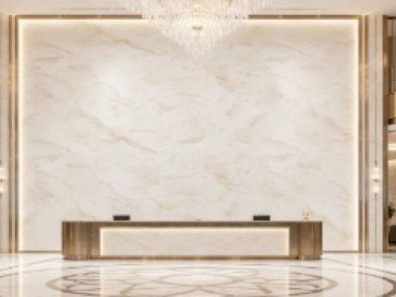 Milky White Marble Pattern Flexible Tile