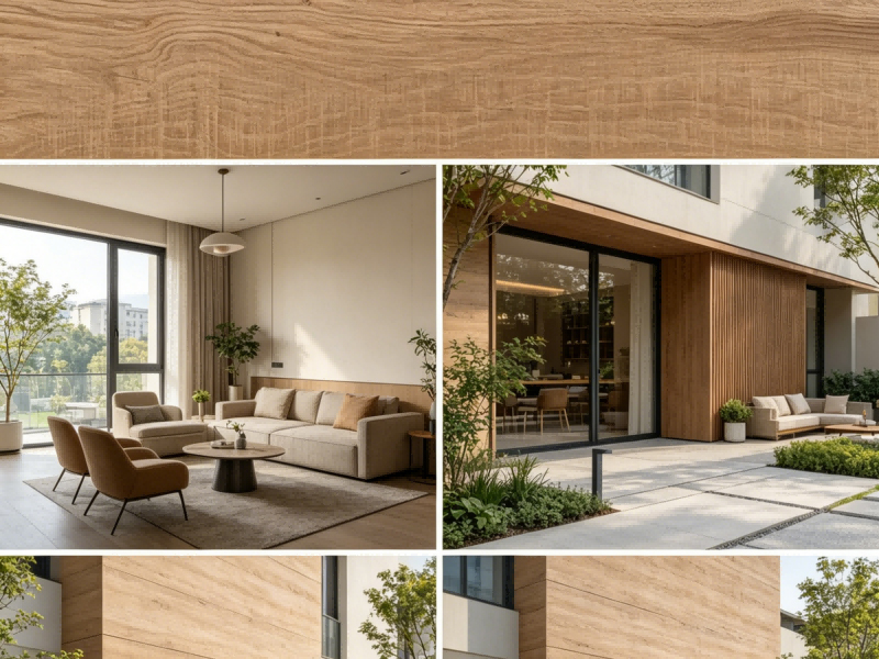 Natural Sand Wood Texture Flexible Tr...