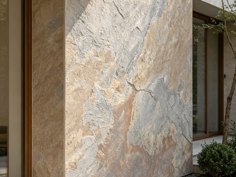 Warm Brown Grey Mixed Layer Slate Fle...