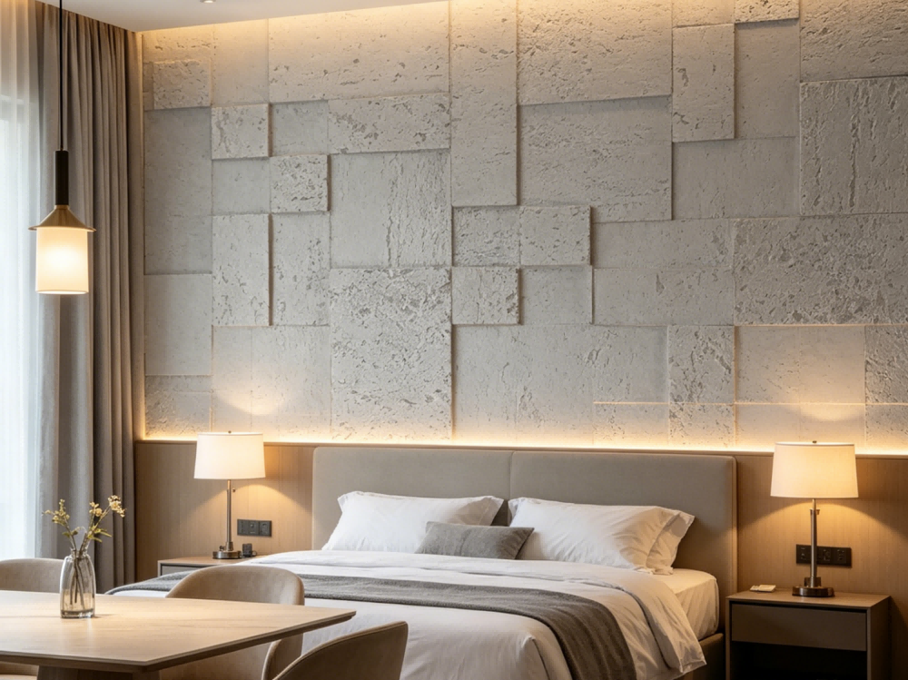 Light Grey Splicing Travertine Flexib...