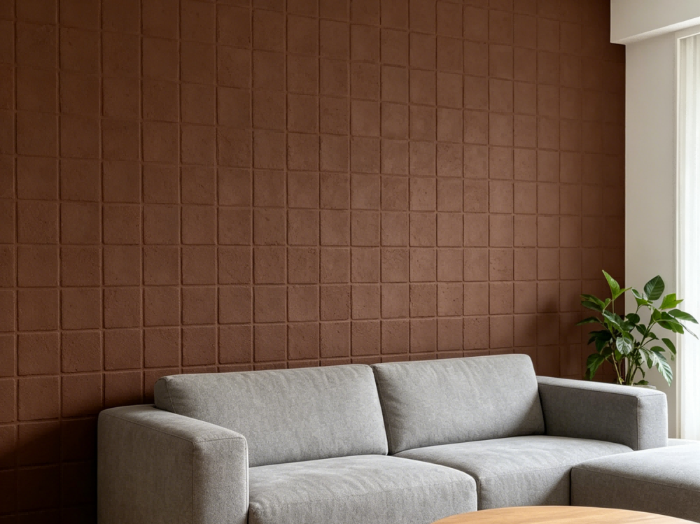 Rust Red Travertine Mosaic Flexible S...