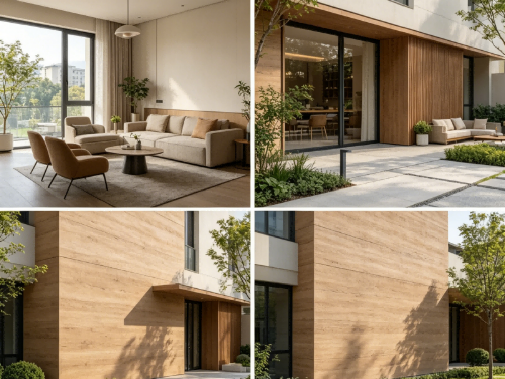 Natural Sand Wood Texture Flexible Tr...