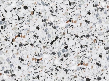Fine Color Mixed White Base Terrazzo Flexible Stone Wall Panel