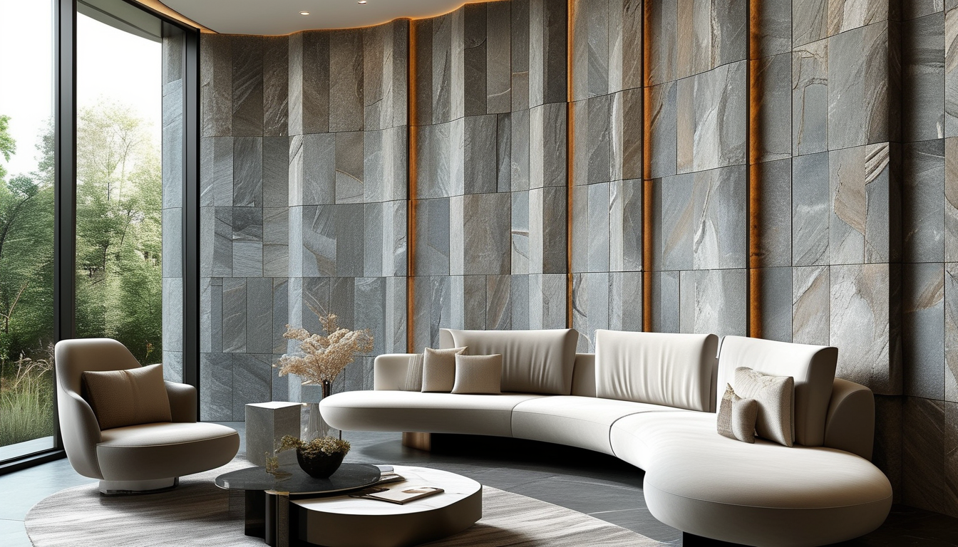 Stone Wall Panels Exterior For Interior Curved Walls And Columns Cladding