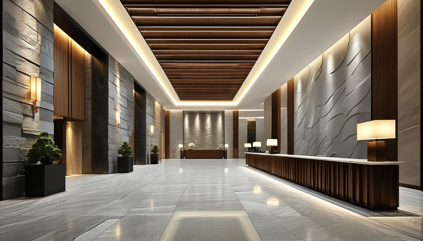 Stone Cladding Slate For Luxury Hotel Lobby Background Wall Decoration