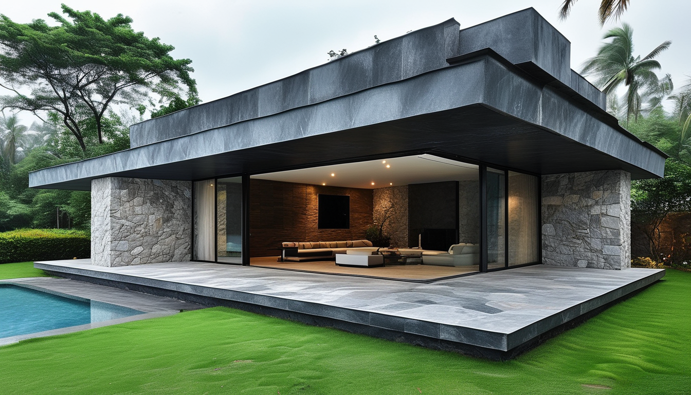 Outside Wall Stone For Resort Villas Outdoor Weatherproof Wall Cladding