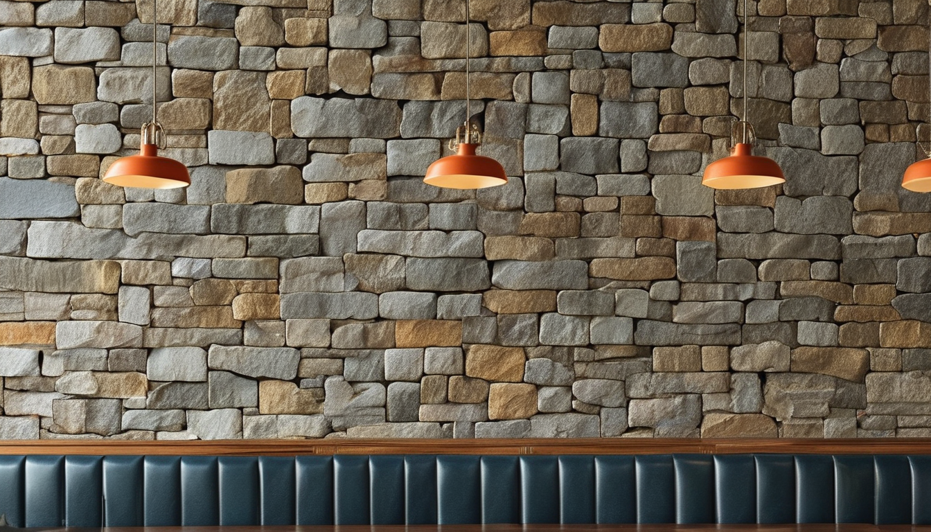 Exterior Wall Stone For Retro Themed Restaurant And Bar Wall Renovation