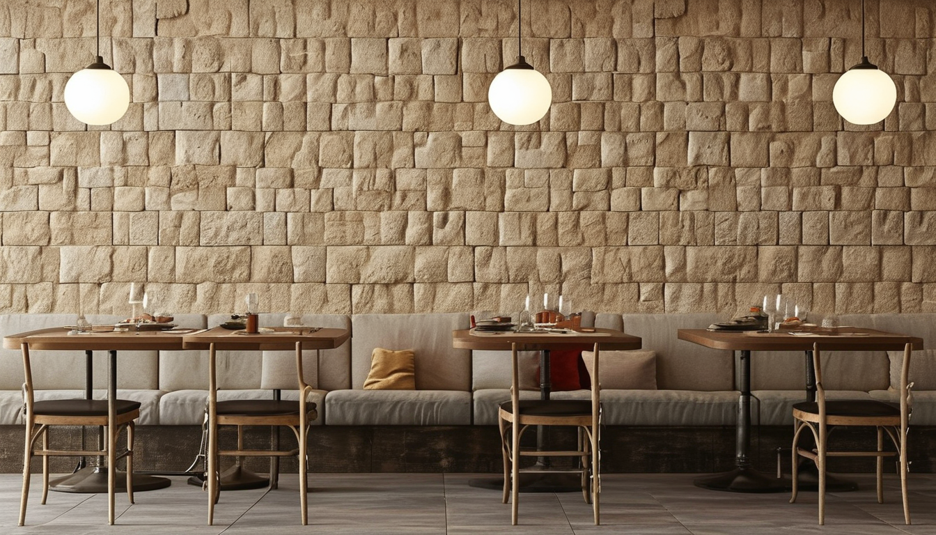 Clay Wall Tiles For Retro Themed Restaurant And Bar Wall Renovation