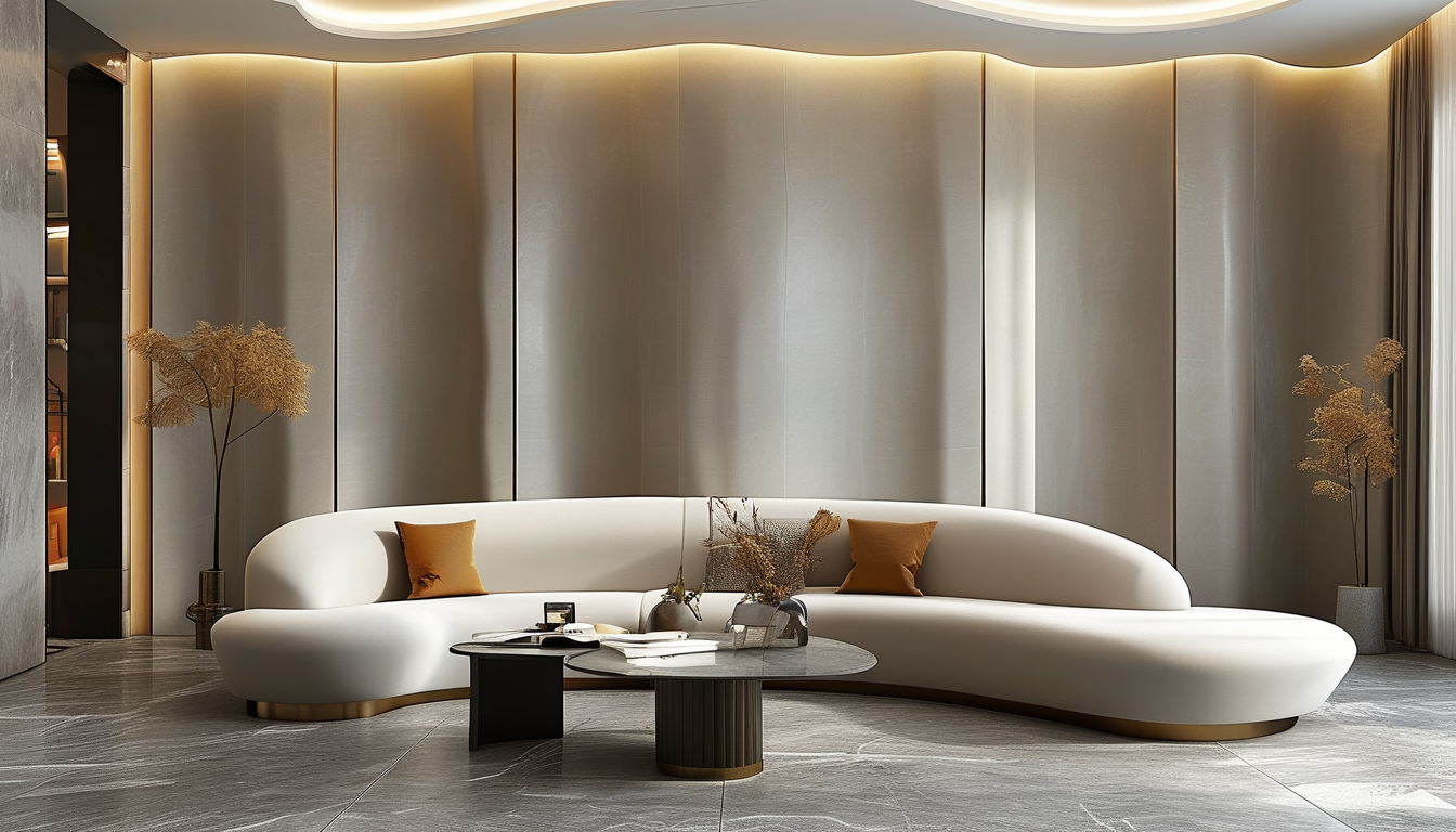 Wall Cladding Sheets For Interior Curved Walls And Columns Cladding