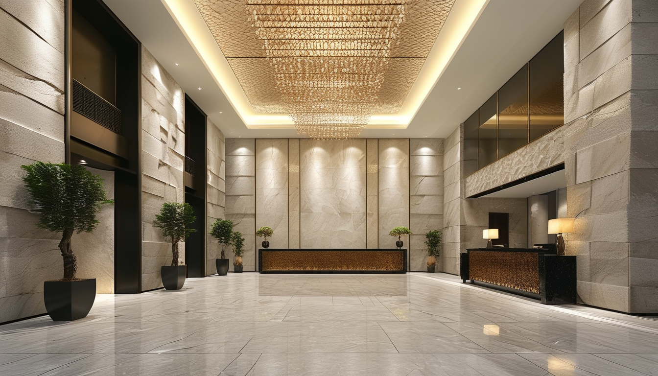 Stone Sheet For Luxury Hotel Lobby Background Wall Decoration