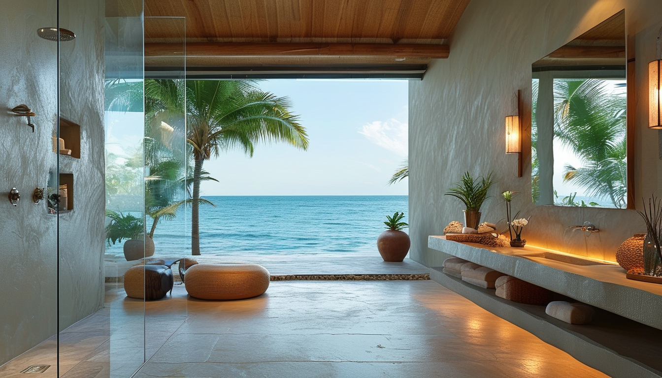 Thin Wall For Coastal Resort Bathrooms And Shower Walls