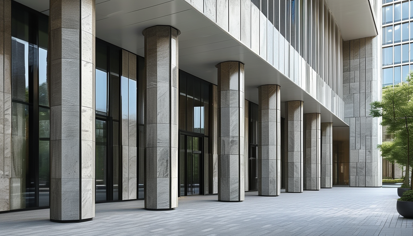 Real Thin Stone Veneer For Commercial Office Pillars And Atriums Cladding