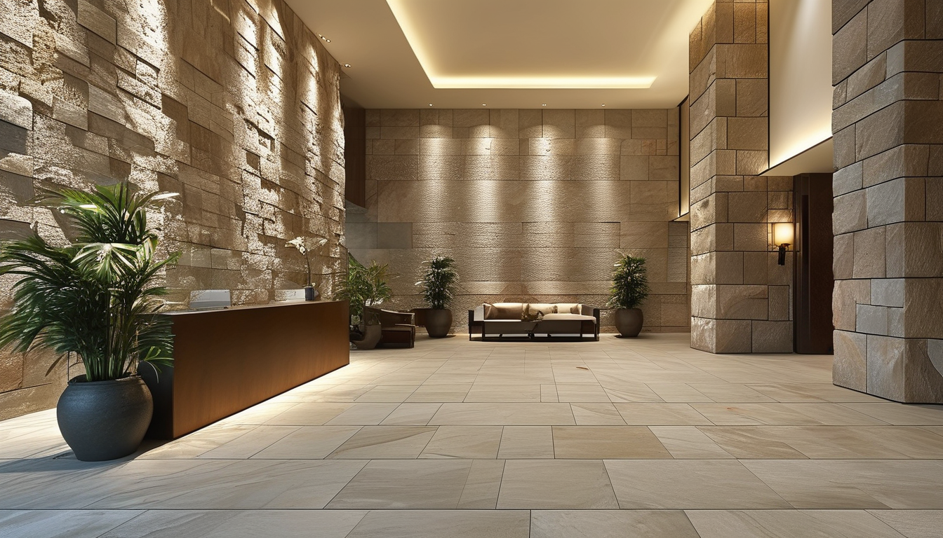 Brick Stone Veneer For Luxury Hotel Lobby Background Wall Decoration