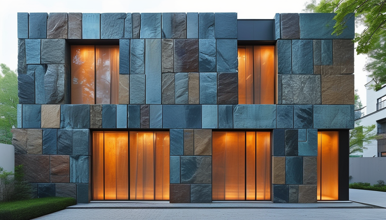 Stone Cladding Slate For Old Building Exterior Wall Cladding Retrofitting