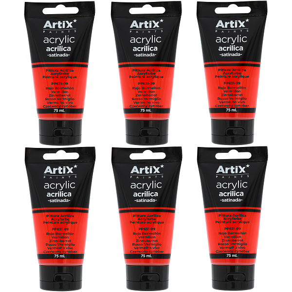 PP631-09 Сатиновый акрил высокой плотности, 75 мл ярко-красный