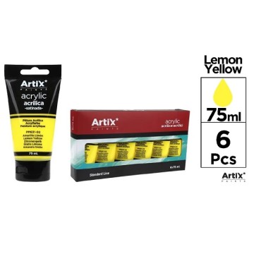 PP631-02 Атласная акриловая краска лимонно-желтого цвета высокой плотности, 75 мл