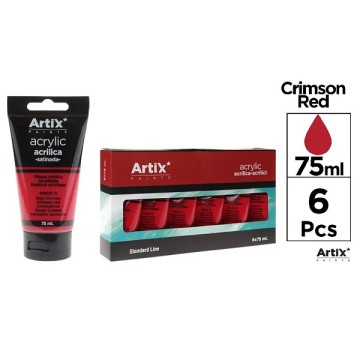 PP631-11 Crimson Red Art Paint Профессиональные акриловые краски 75 мл
