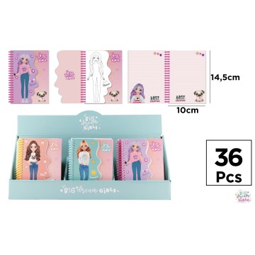 BD026 Блокнот с картонной обложкой, тетрадь со спиральным переплетом