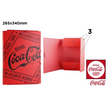 CC013 Картонный органайзер для хранения данных Coca-Cola File Box с резиновой застежкой