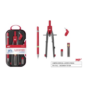 PA119 Набор компасов Looper Bow — 5 предметов
