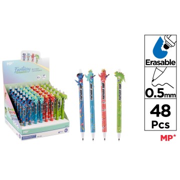 PE176 Шариковая ручка со стираемыми чернилами Ручка в мультяшной форме Выдвижная шариковая ручка