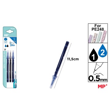 PE248 Liquid Lnk Pen Прямая жидкая ручка, набор шариковых ручек 0,5 мм с запасным стержнем
