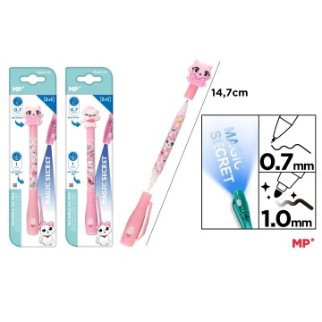 PE260 Ручка с невидимыми чернилами и двойным наконечником Ручка 2 в 1