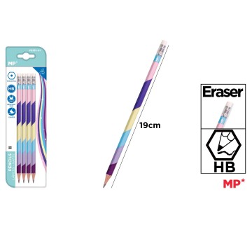 PE335 Фэнтезийный графитовый карандаш Карандаш Cartoon HB с ластиком Производство и поставка