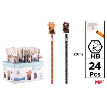 PE336 Графитовый карандаш Детский карандаш Креативный карандаш с ластиком Производство и поставка