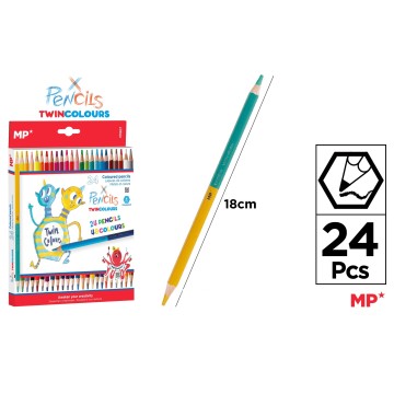 Цветные карандаши Двусторонние каранд...