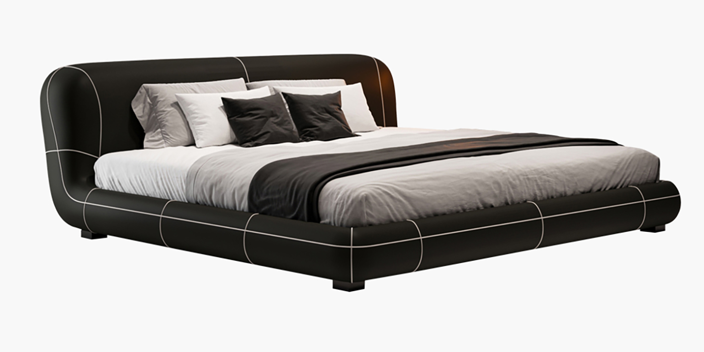 JIYUEJIA Italian minimalist bedroom Leather bed - DAILEkqc