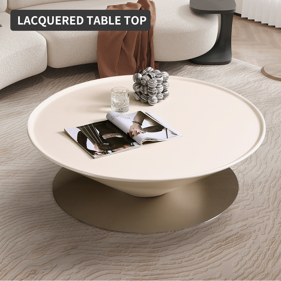 Black and brown round coffee table will bring elegance and warmth to your home environmentyst