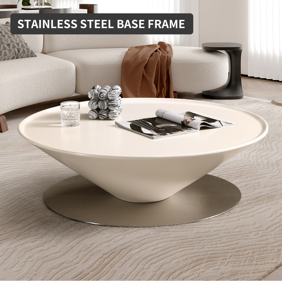 Black and brown round coffee table will bring elegance and warmth to your home environmentyro